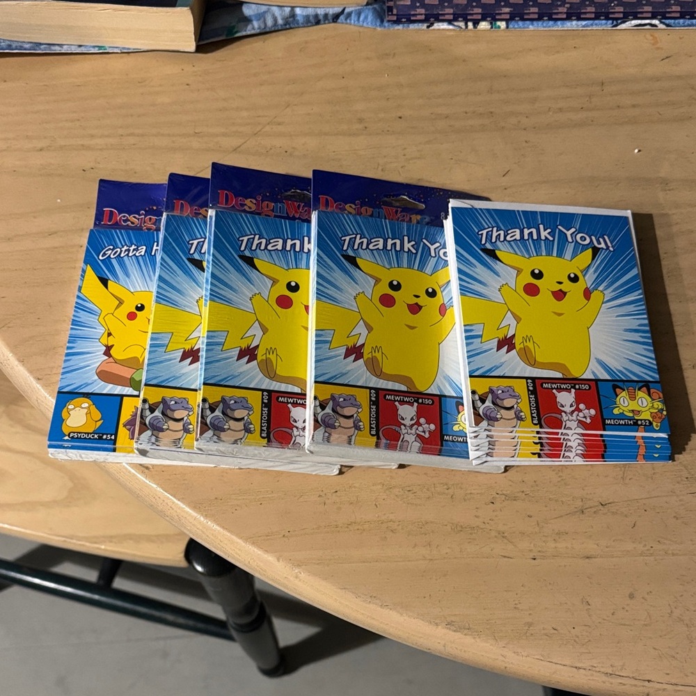 Designware Pokémon Thank You cards